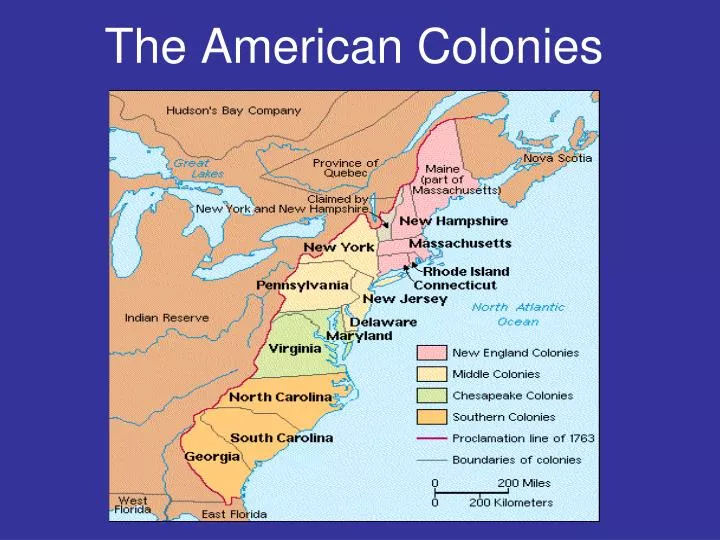 the american colonies