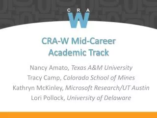 CRA-W Mid-Career Academic Track