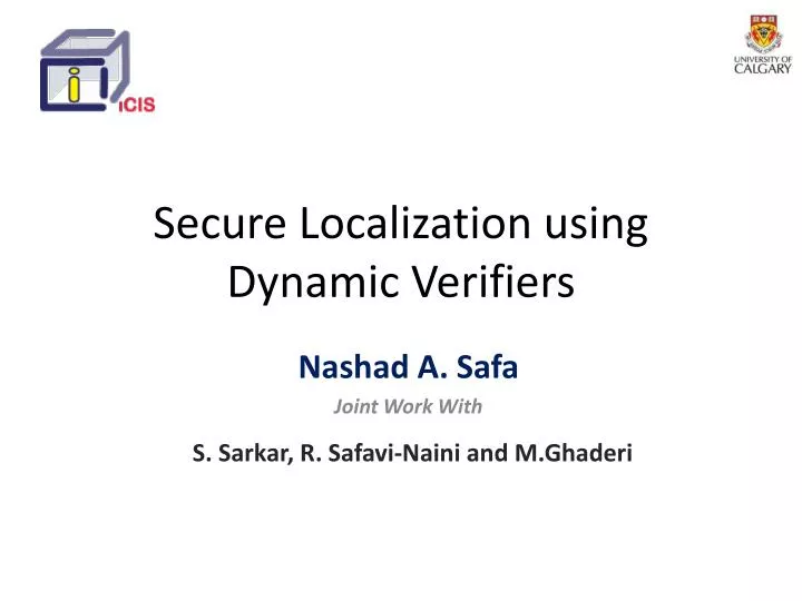 secure localization using dynamic verifiers