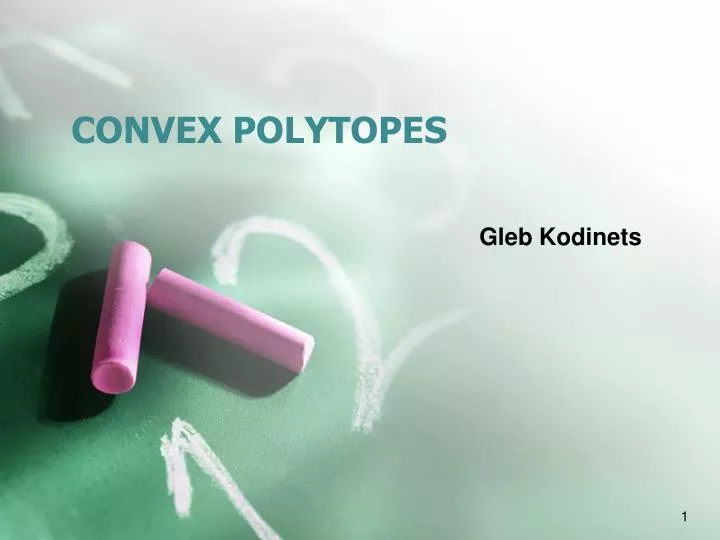 convex polytopes