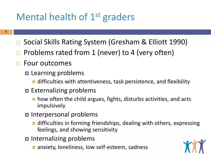 mental health of 1 st graders