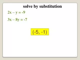 solve by substitution