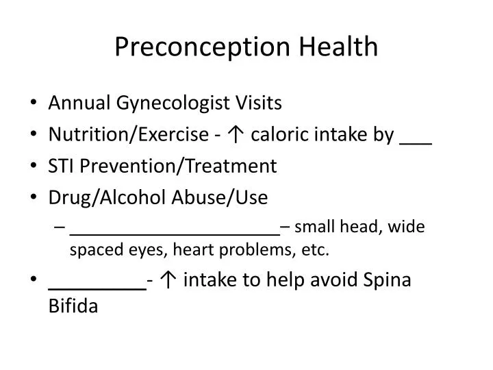 preconception health