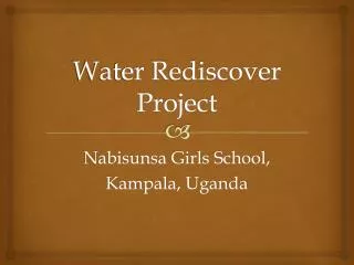 Water Rediscover Project