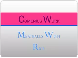 c omenius w ork