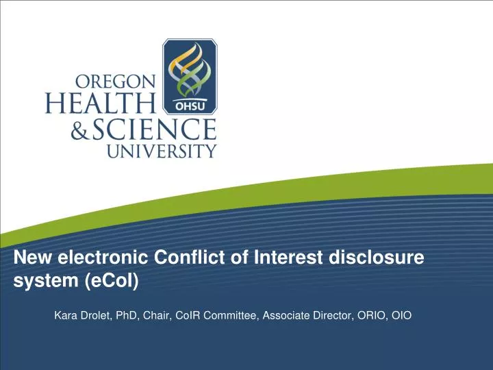 new electronic conflict of interest disclosure system ecoi