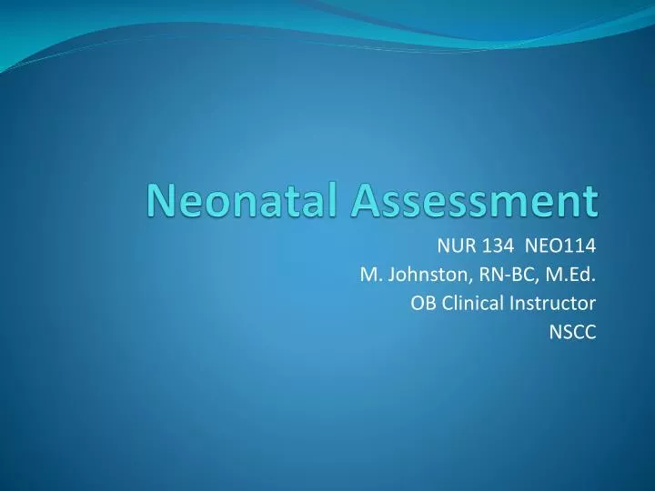 neonatal assessment