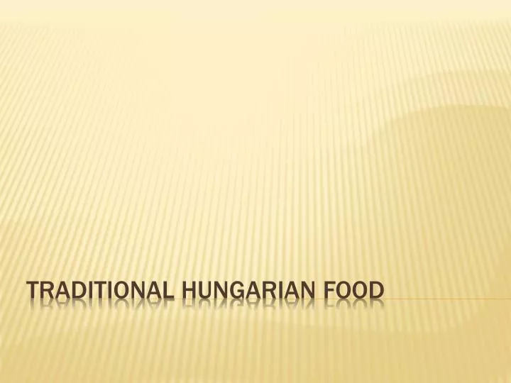 traditional hungarian food