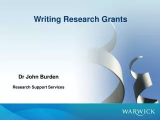 Writing Research Grants