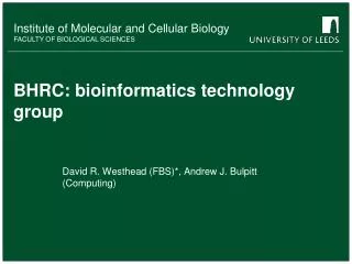 BHRC: bioinformatics technology group