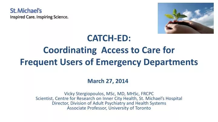 catch ed c oordinating access to care for frequent users of emergency departments