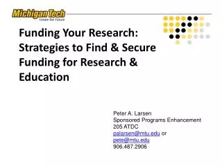Funding Your Research: Strategies to Find &amp; Secure Funding for Research &amp; Education