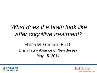 What does the brain look like after cognitive treatment?
