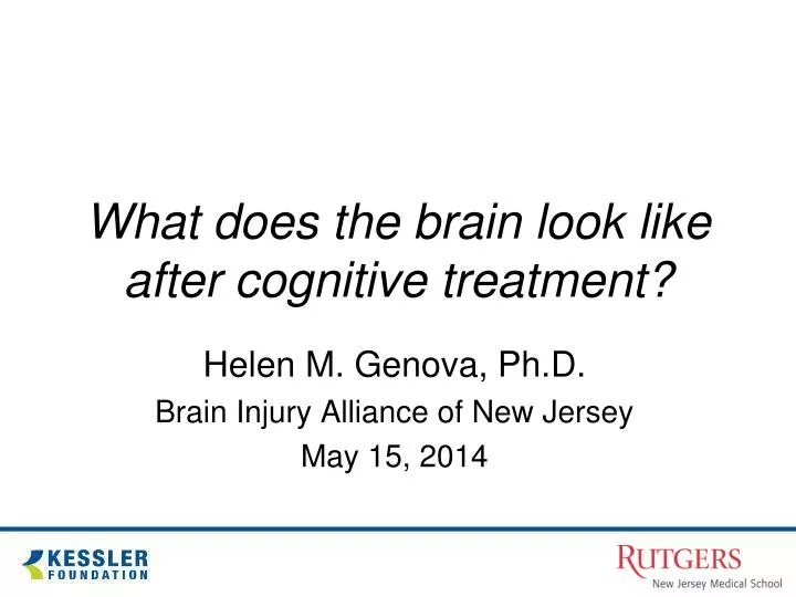 what does the brain look like after cognitive treatment