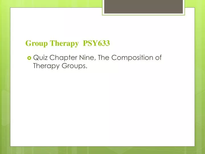 group therapy psy633