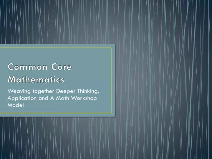 common core mathematics