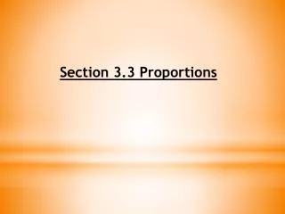 Section 3.3 Proportions
