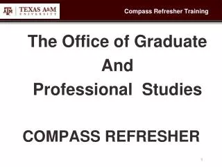 Compass Refresher Training