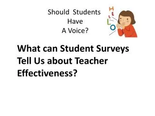 Should Students Have A Voice?