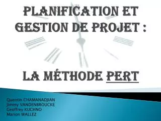 planification et gestion de projet la m thode pert
