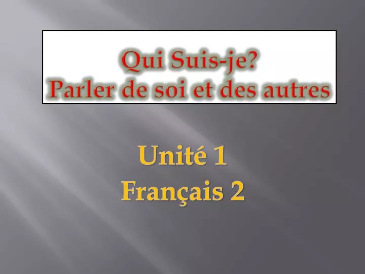 qui suis je parler de soi et des autres