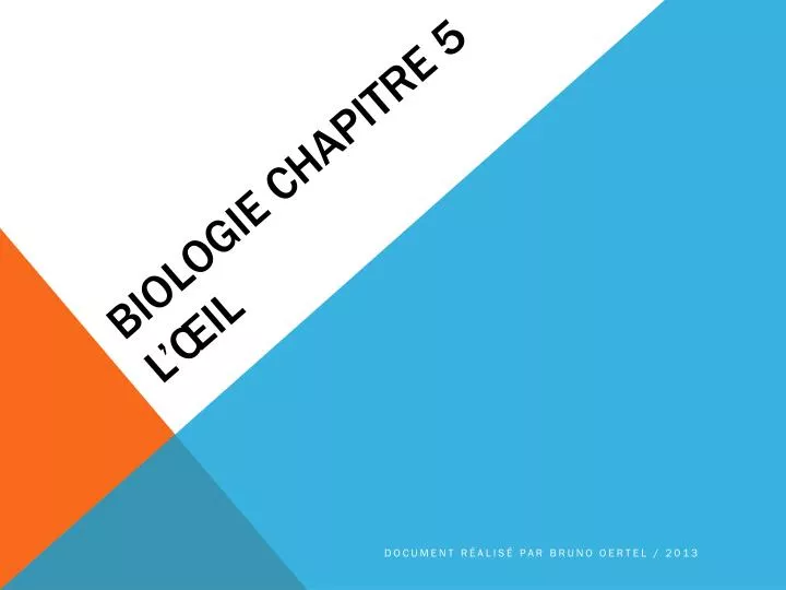 biologie chapitre 5 l il