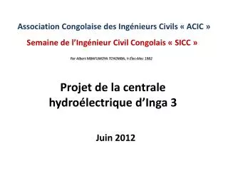 Association Congolaise des Ingénieurs Civils « ACIC »