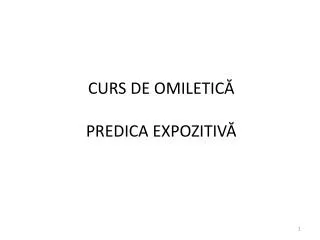 curs de omiletic predica expozitiv