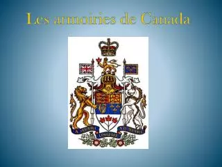 Les armoiries de Canada