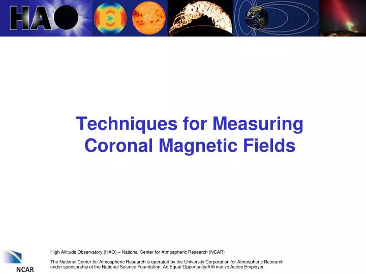 techniques for measuring coronal magnetic fields