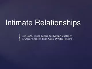 Intimate Relationships