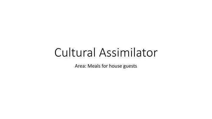 cultural assimilator