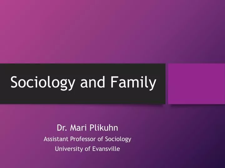 sociology and family