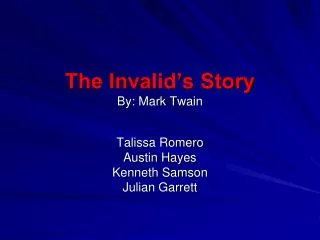 the invalid s story by mark twain
