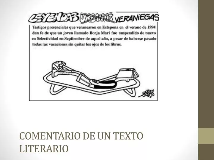 comentario de un texto literario