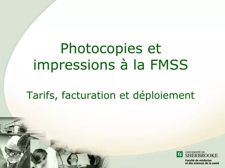 photocopies et impressions la fmss tarifs facturation et d ploiement