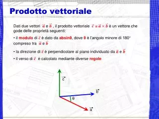 prodotto vettoriale