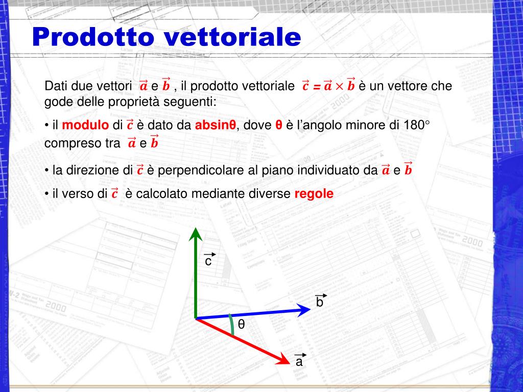 PPT - Prodotto vettoriale PowerPoint Presentation, free download - ID