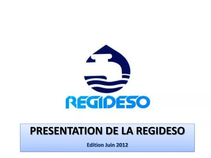 presentation de la regideso edition juin 2012