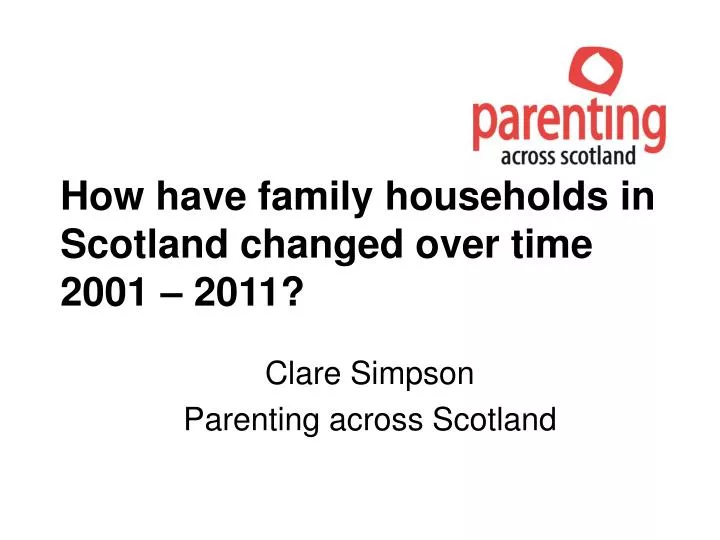 how have family households in scotland changed over time 2001 2011