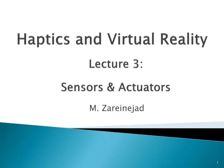 haptics and virtual reality