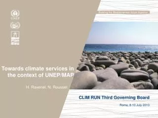 Towards climate services in the context of UNEP/MAP