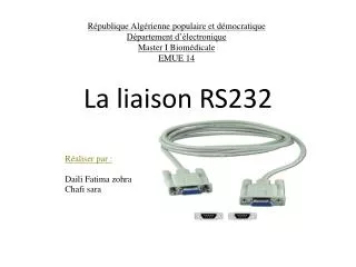 La liaison RS232