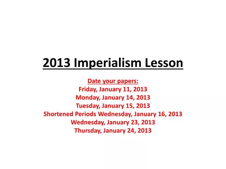 2013 imperialism lesson