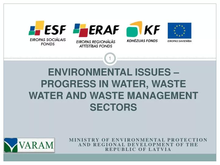 environmental issues progress in water waste water and waste management sectors