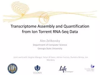 Transcriptome Assembly and Quantification from Ion Torrent RNA-Seq Data