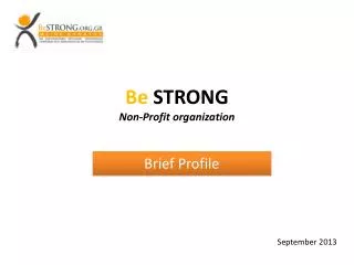 Be STRONG Non-Profit organization