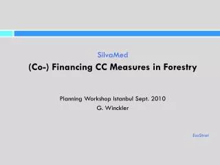 SilvaMed (Co-) Financing CC Measures in Forestry Planning Workshop Istanbul Sept. 2010 G. Winckler