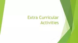 Extra Curricular Activities