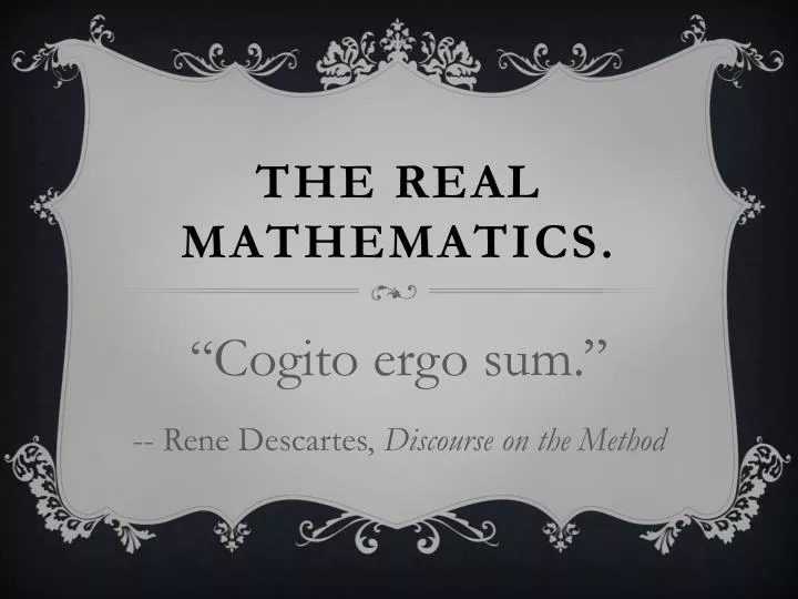the real mathematics